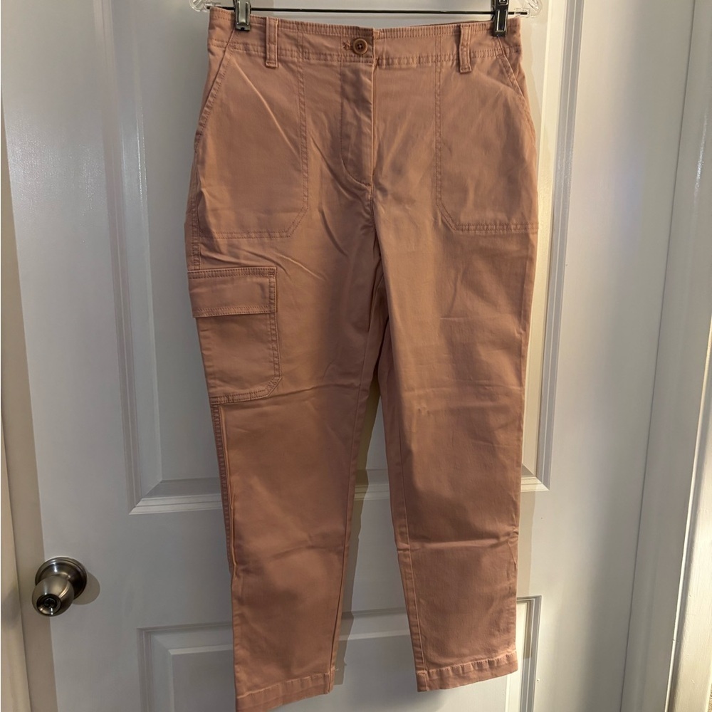 Talbots Cargo Pants in Dusty Pink Sz 8 petite NWOT
